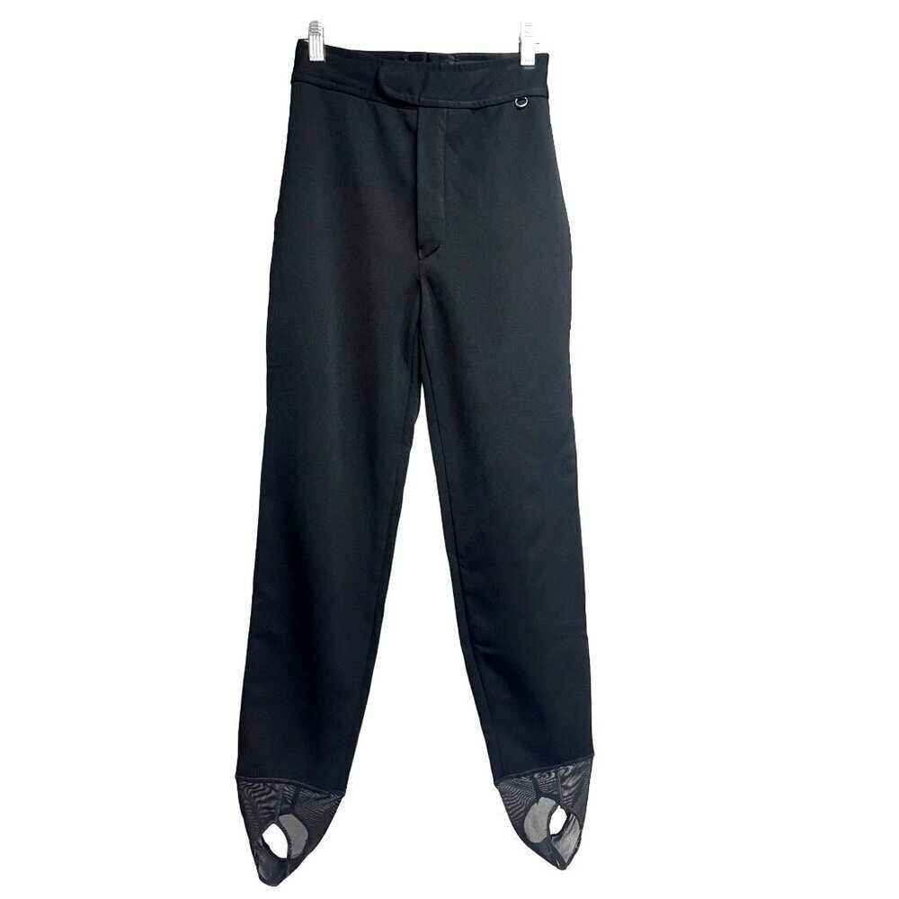 Roffe Jett Womens Vintage 80s Black Winter Ski Pants Small Stretch High Rise